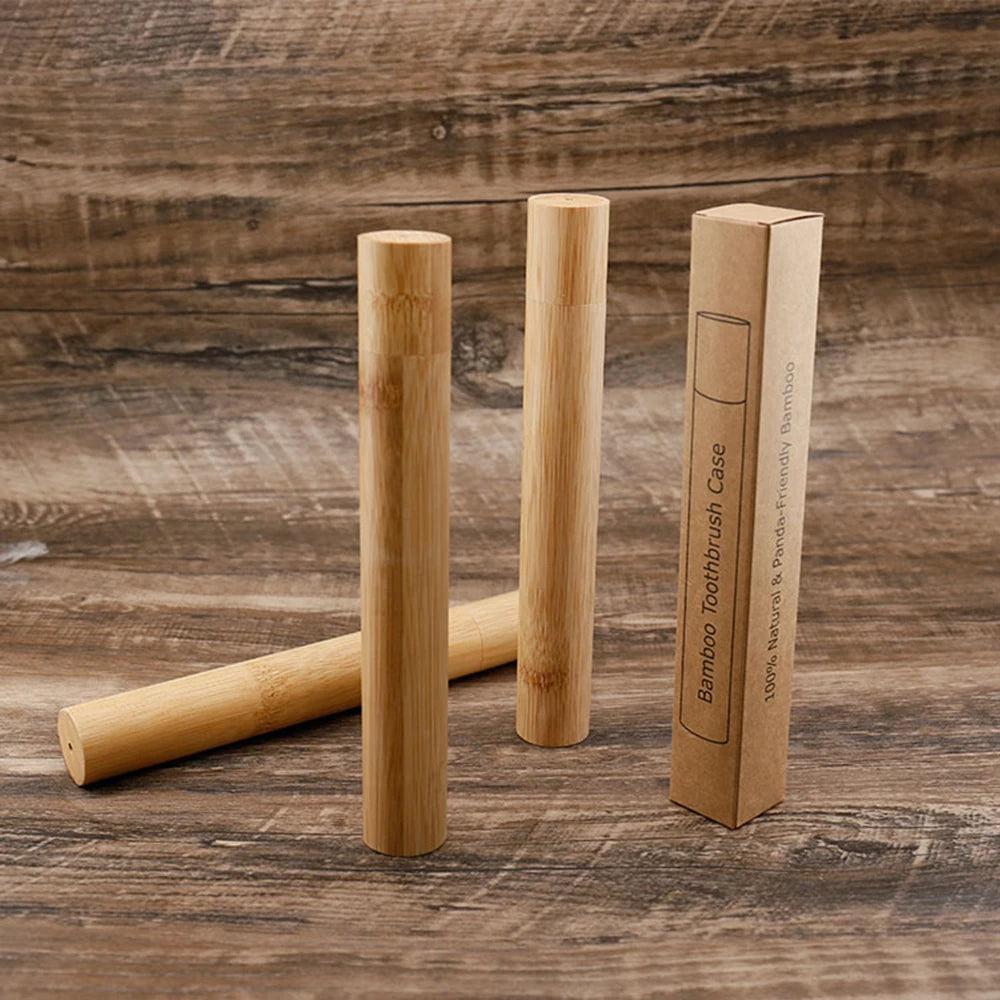 Natural Eco Friendly Bamboo Toothbrush Travel Case