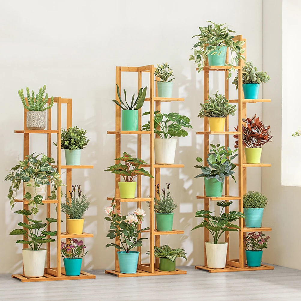 Bamboo  Plant Stand with Multiple Rack