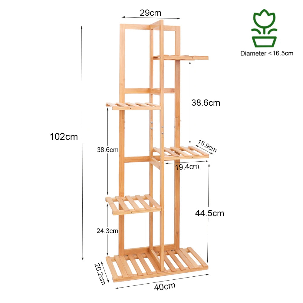 Bamboo  Plant Stand with Multiple Rack