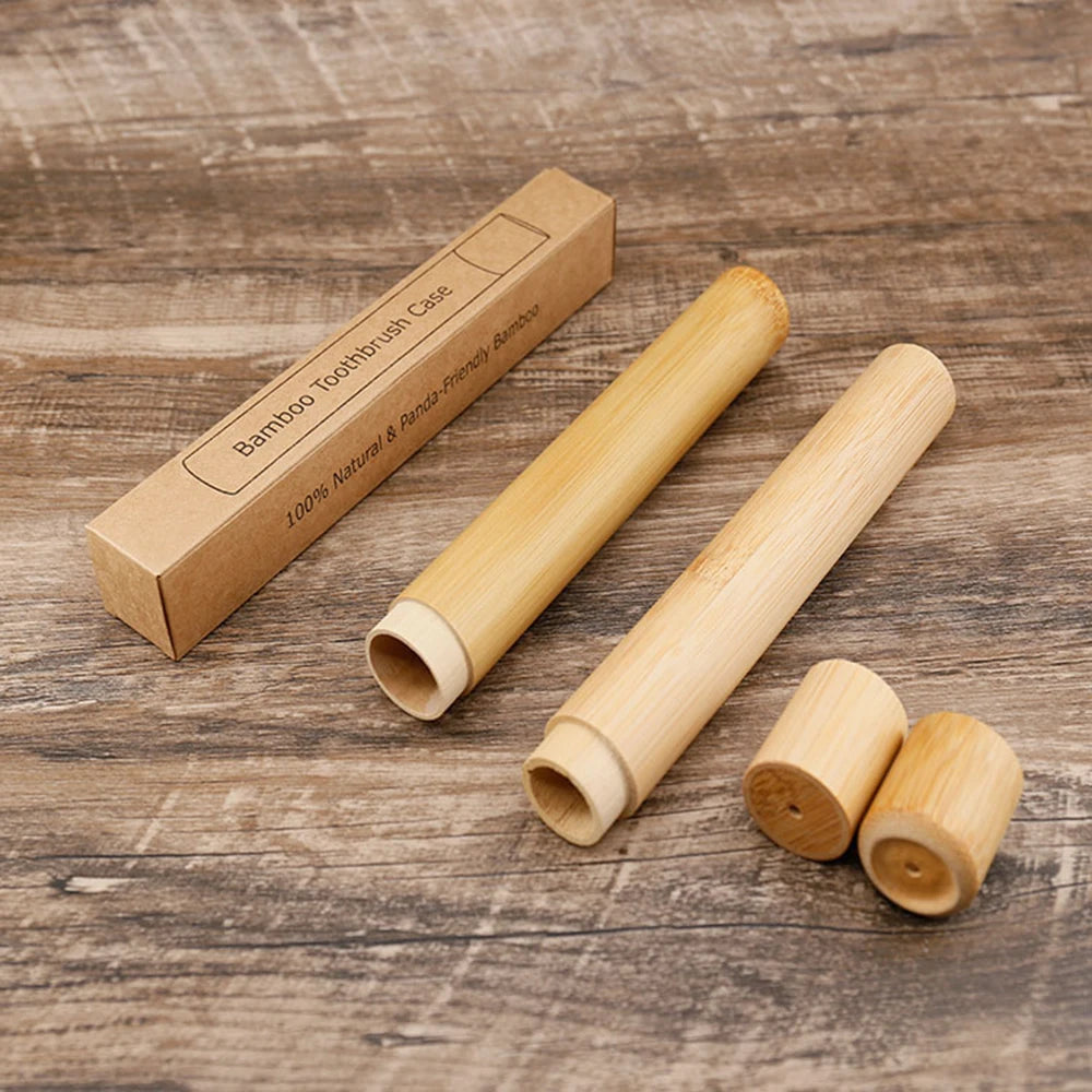 Natural Eco Friendly Bamboo Toothbrush Travel Case