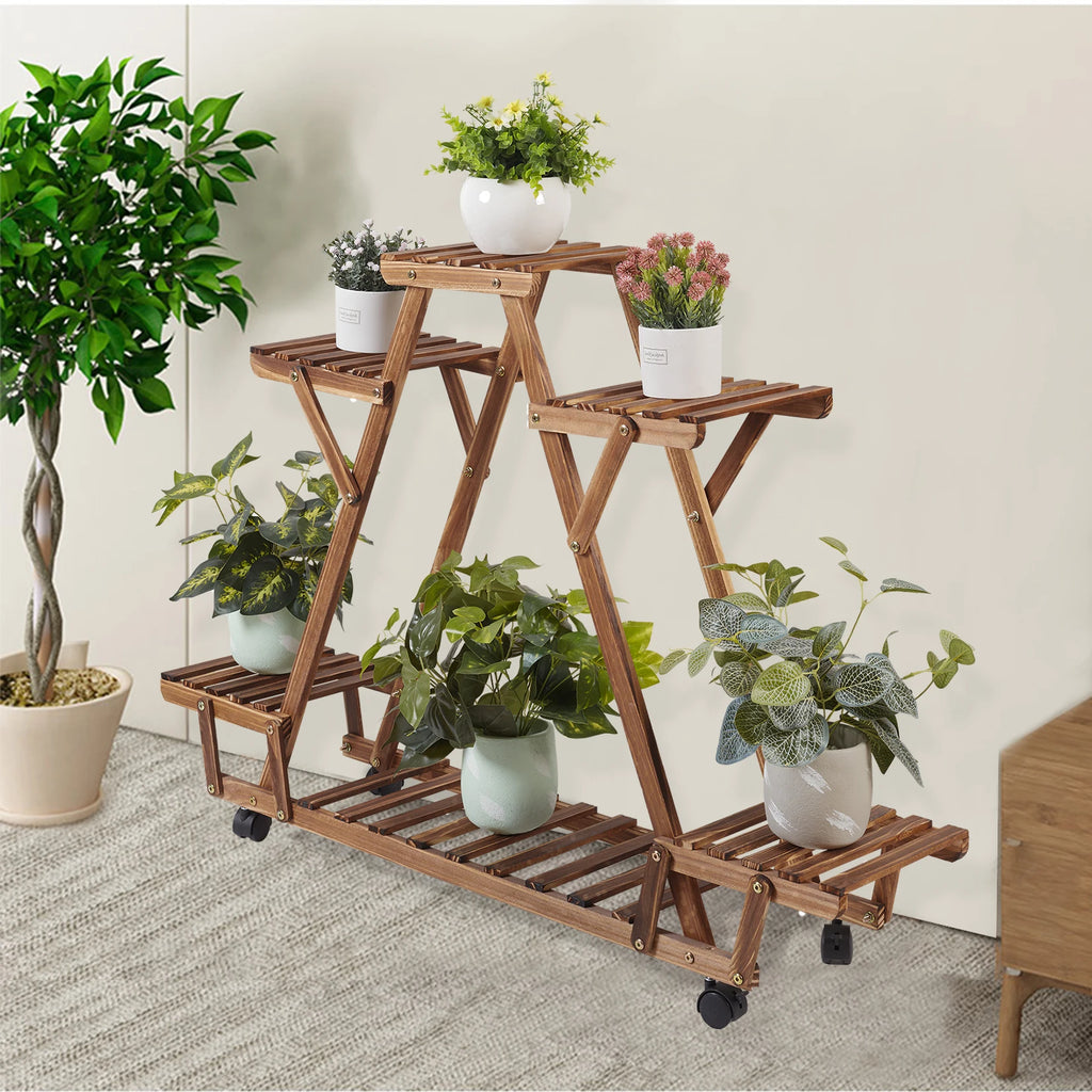wooden triangular Plant Shelf