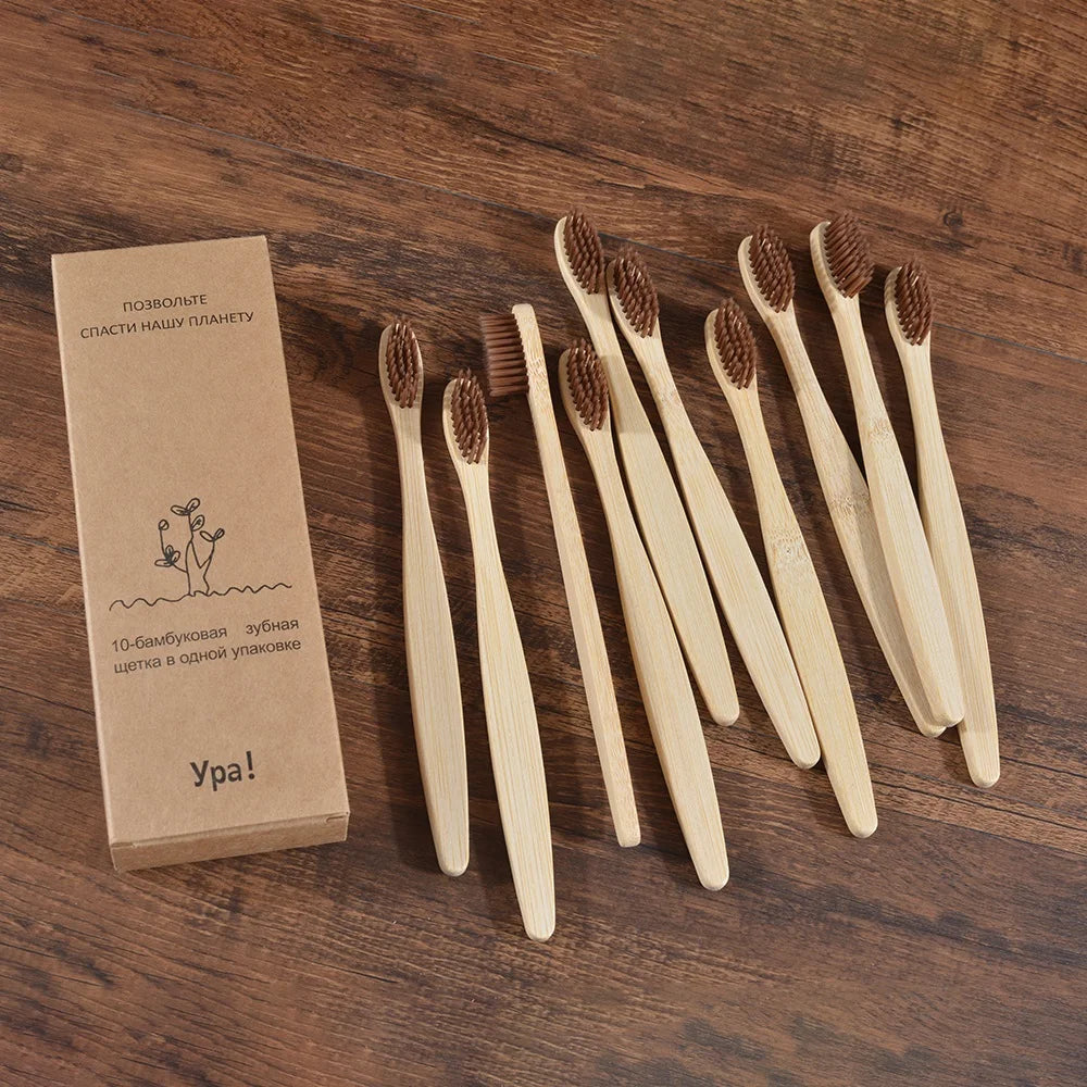 Bamboo Toothbrush - 10 Piece