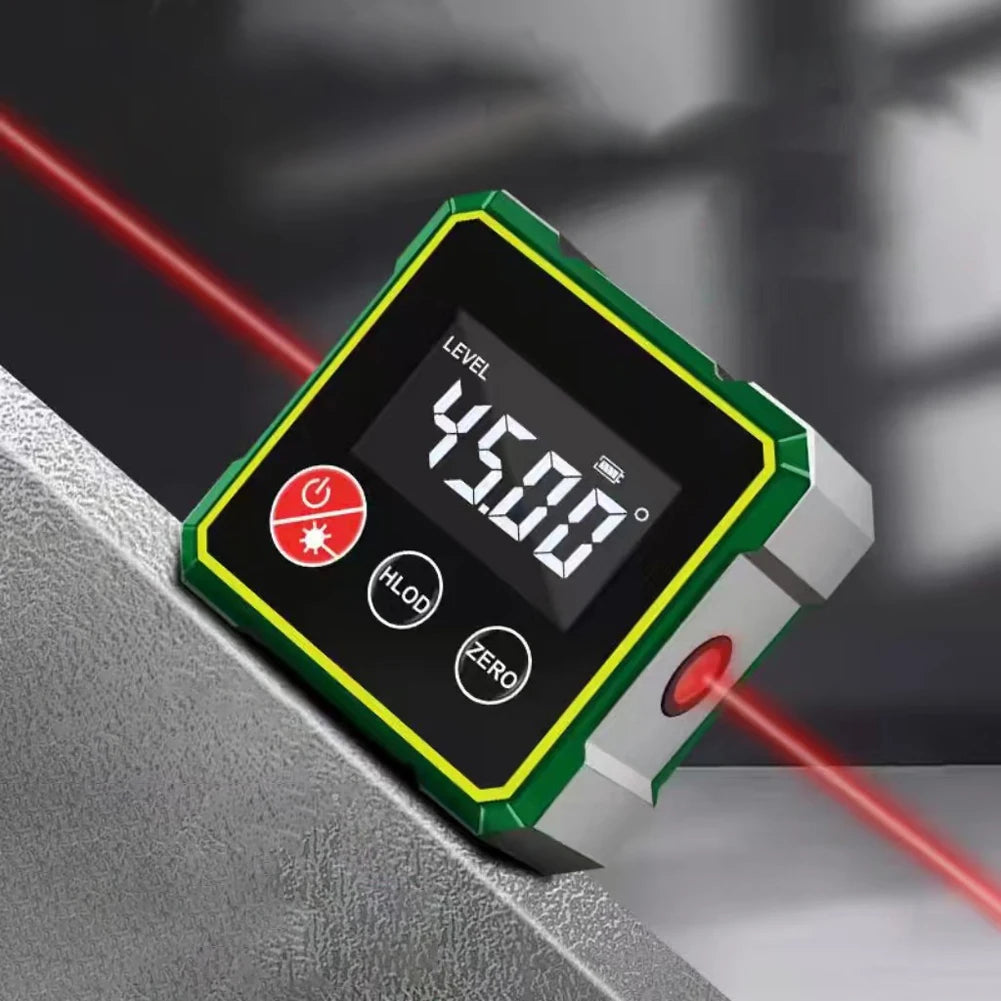 4-Side Magnetic Digital Angle Gauge with Laser
