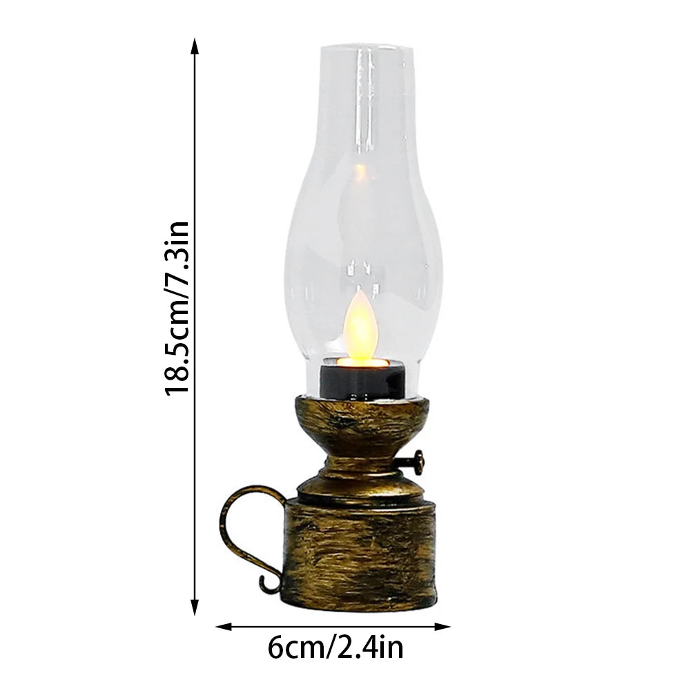 LED Vintage Kerosene Lamp Electronic Swing Candle