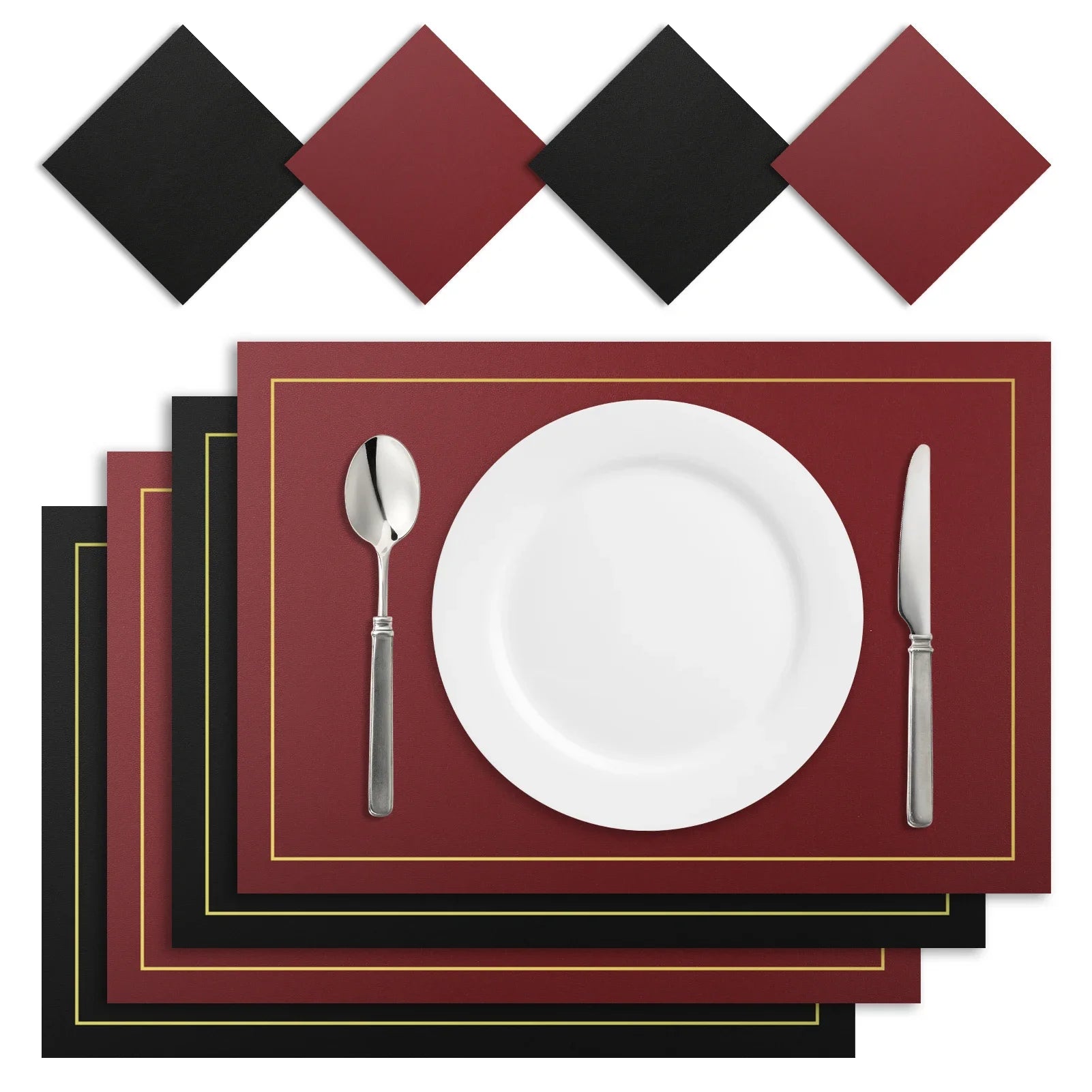 Leather Placemat & Coaster Set