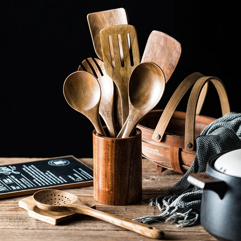 Natural Wooden Spoons set