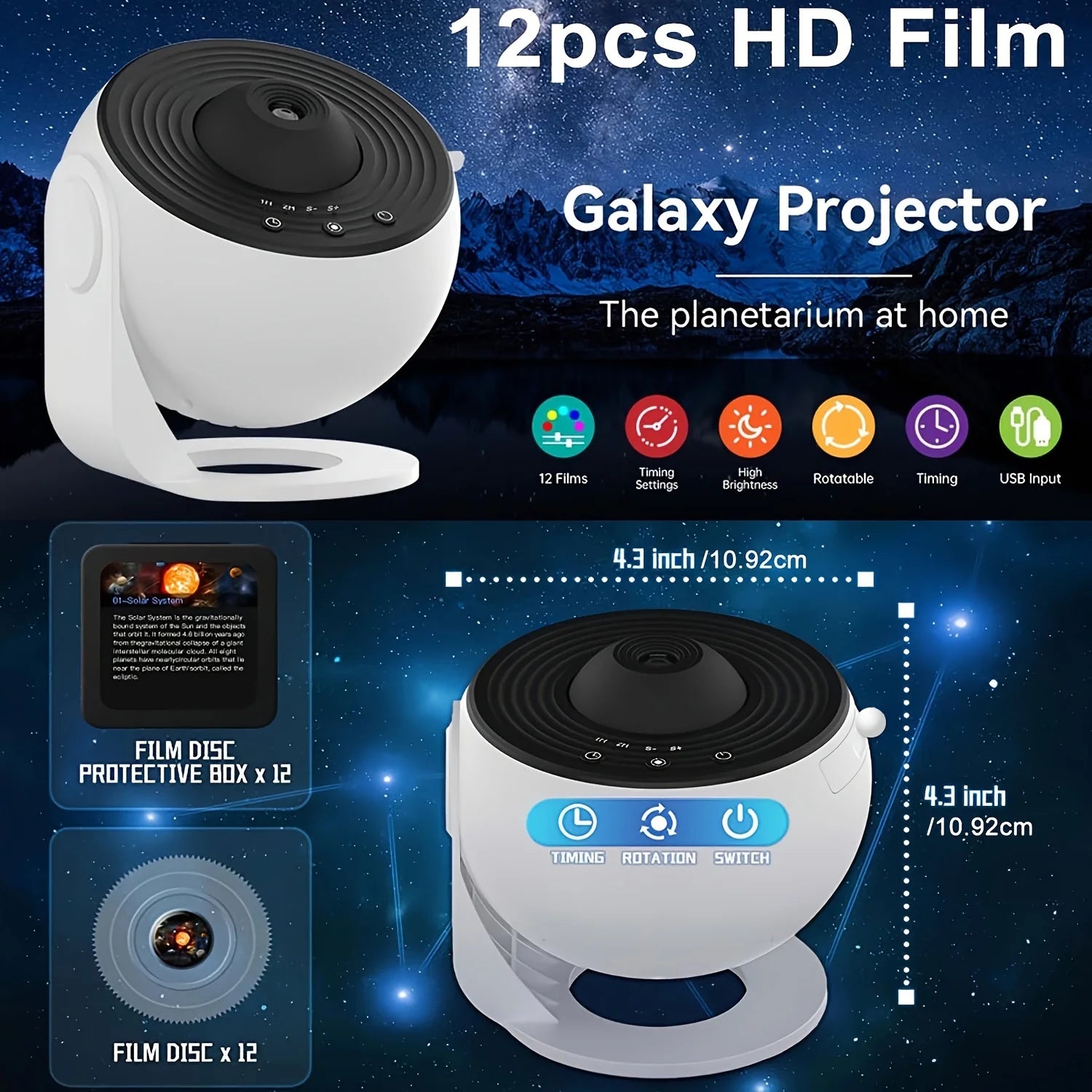 Galaxy Projector Starry Sky 360°