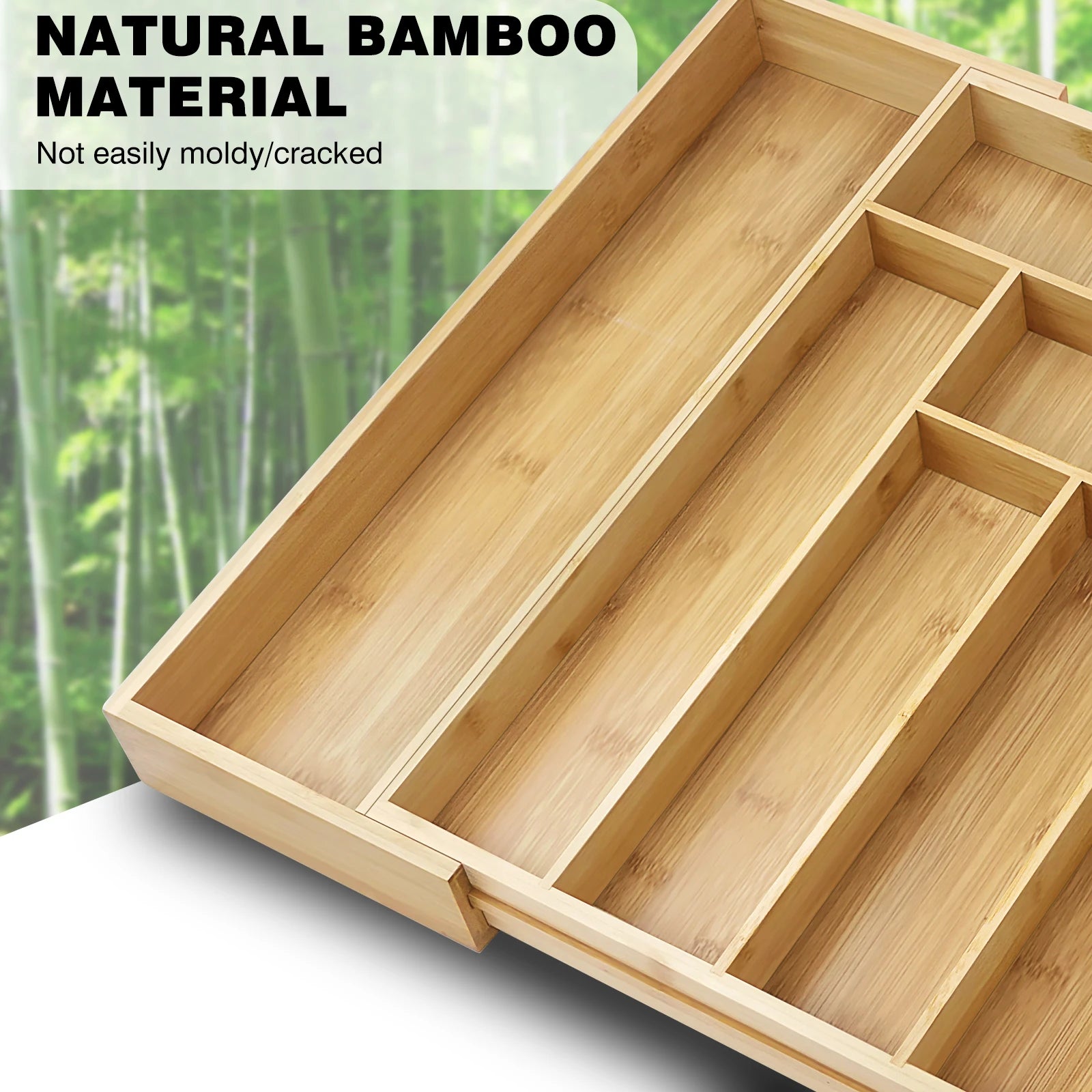 Bamboo extendable Kitchen Drawer