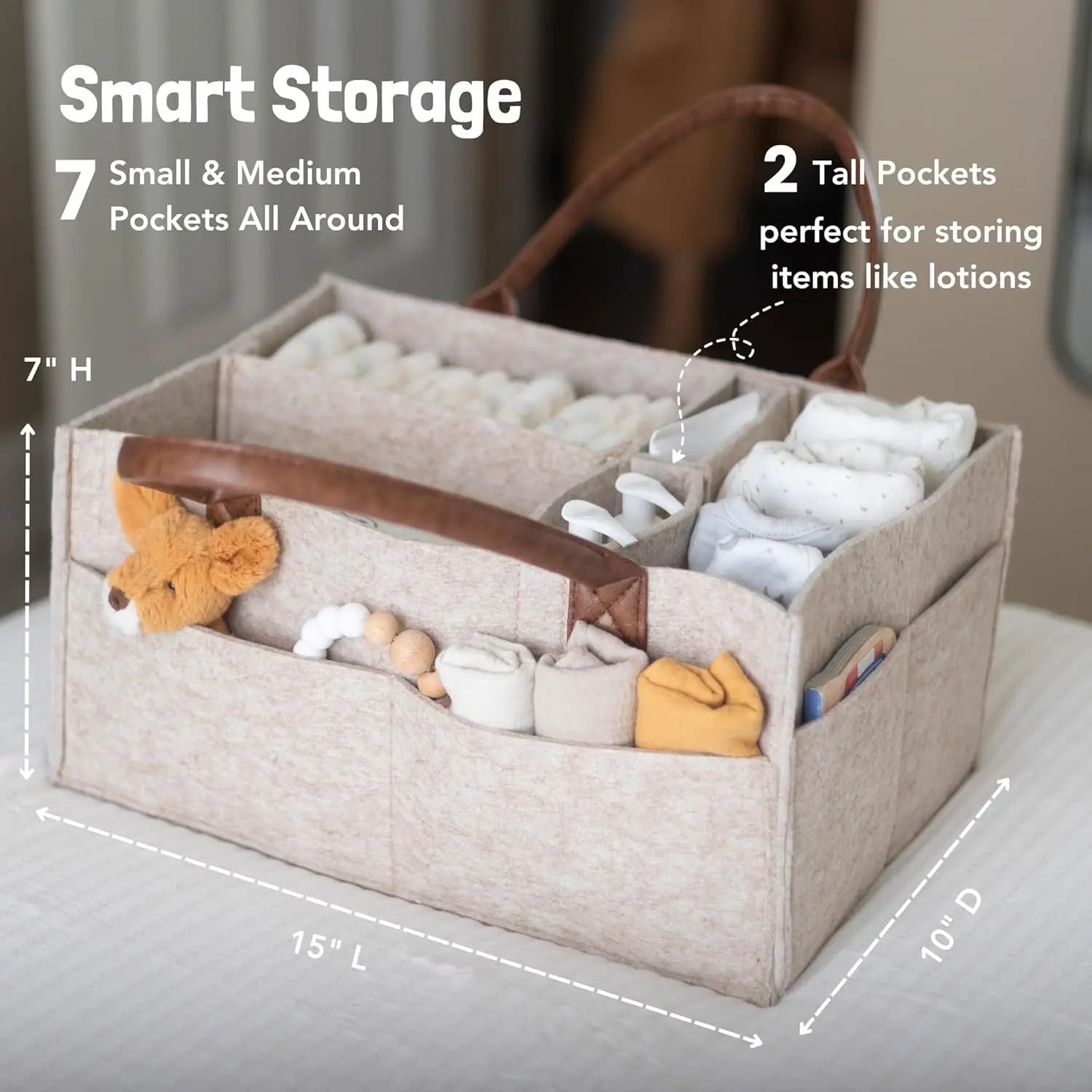 Infant Diaper Basket  with Handle