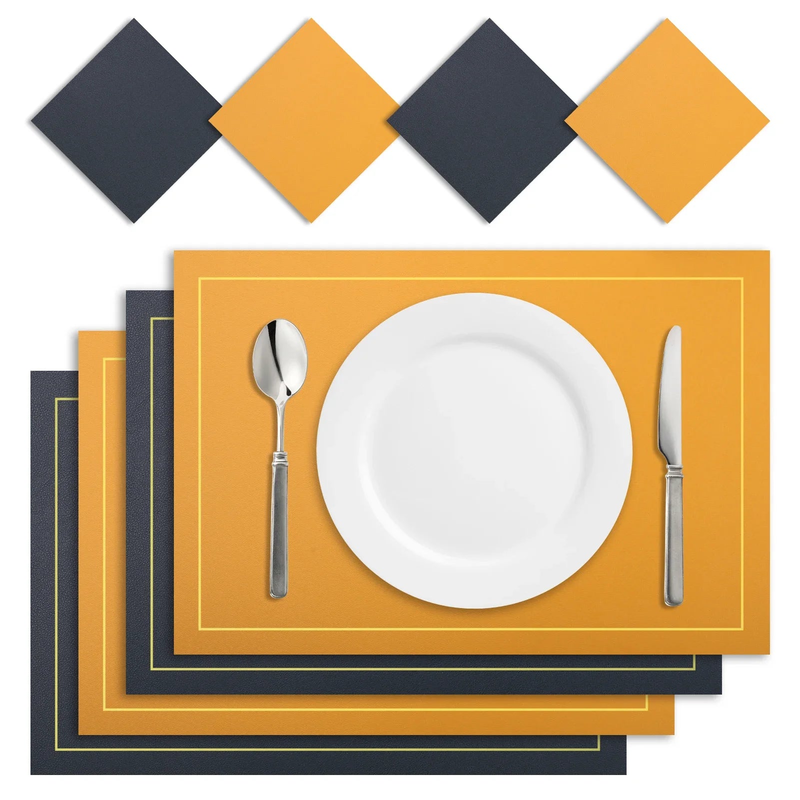 Leather Placemat & Coaster Set