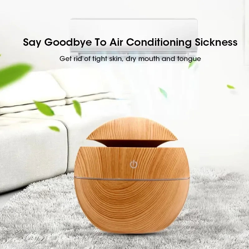Mini Imitation Wood Sonic Humidifier