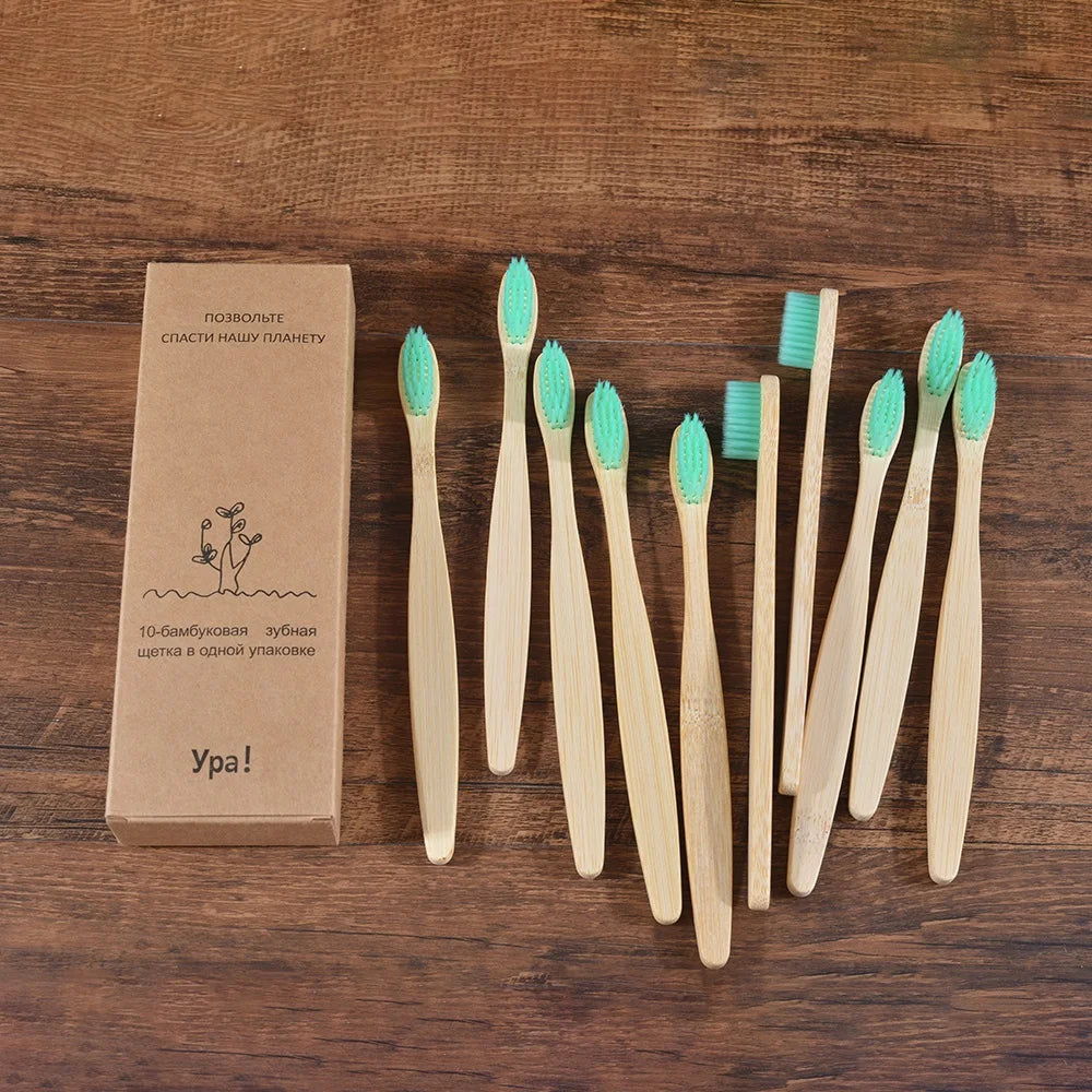 Bamboo Toothbrush - 10 Piece