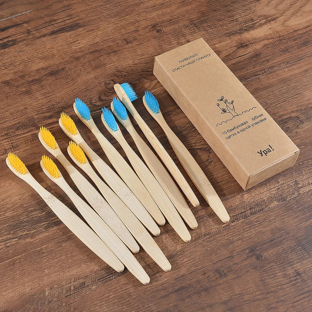 Bamboo Toothbrush - 10 Piece