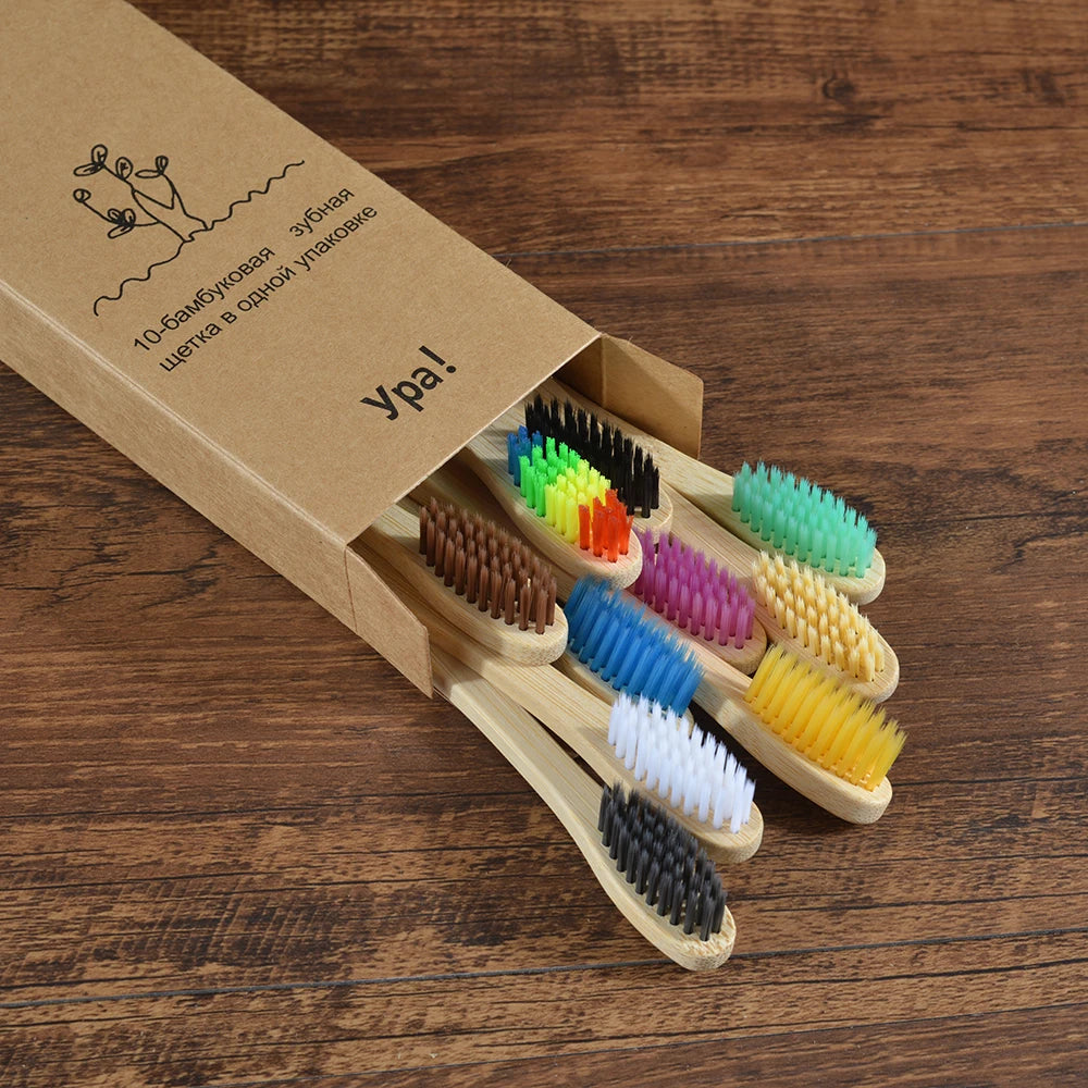 Bamboo Toothbrush - 10 Piece