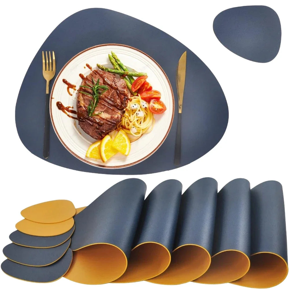Leather Placemat & Coaster Set