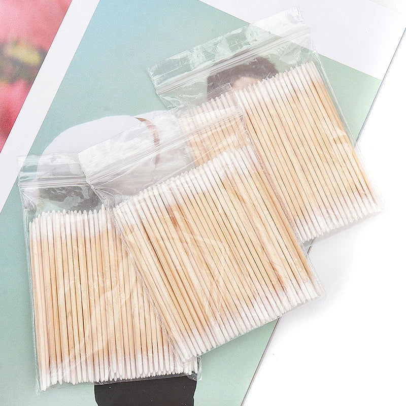 Wood Double Head Cotton Swab