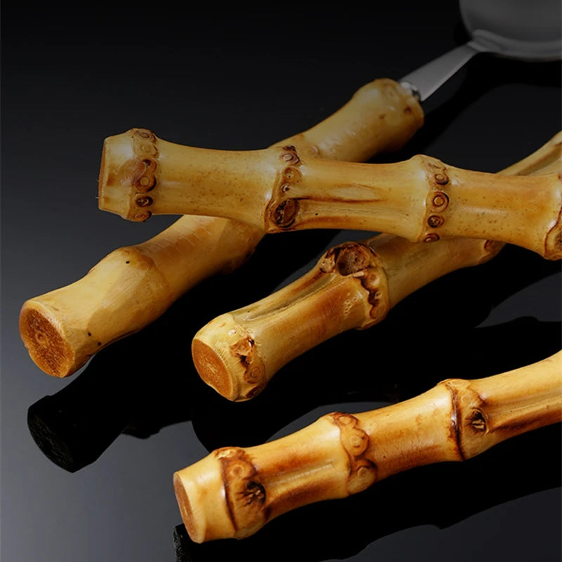 Stainless Steel Bamboo Cutlery Set