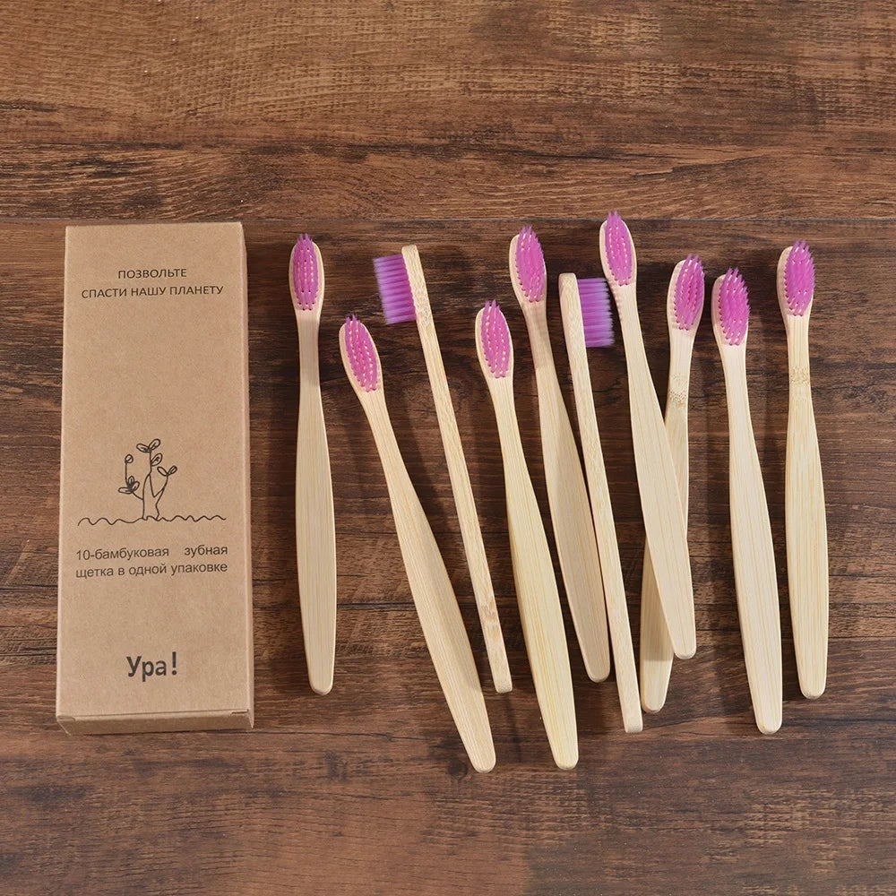Bamboo Toothbrush - 10 Piece