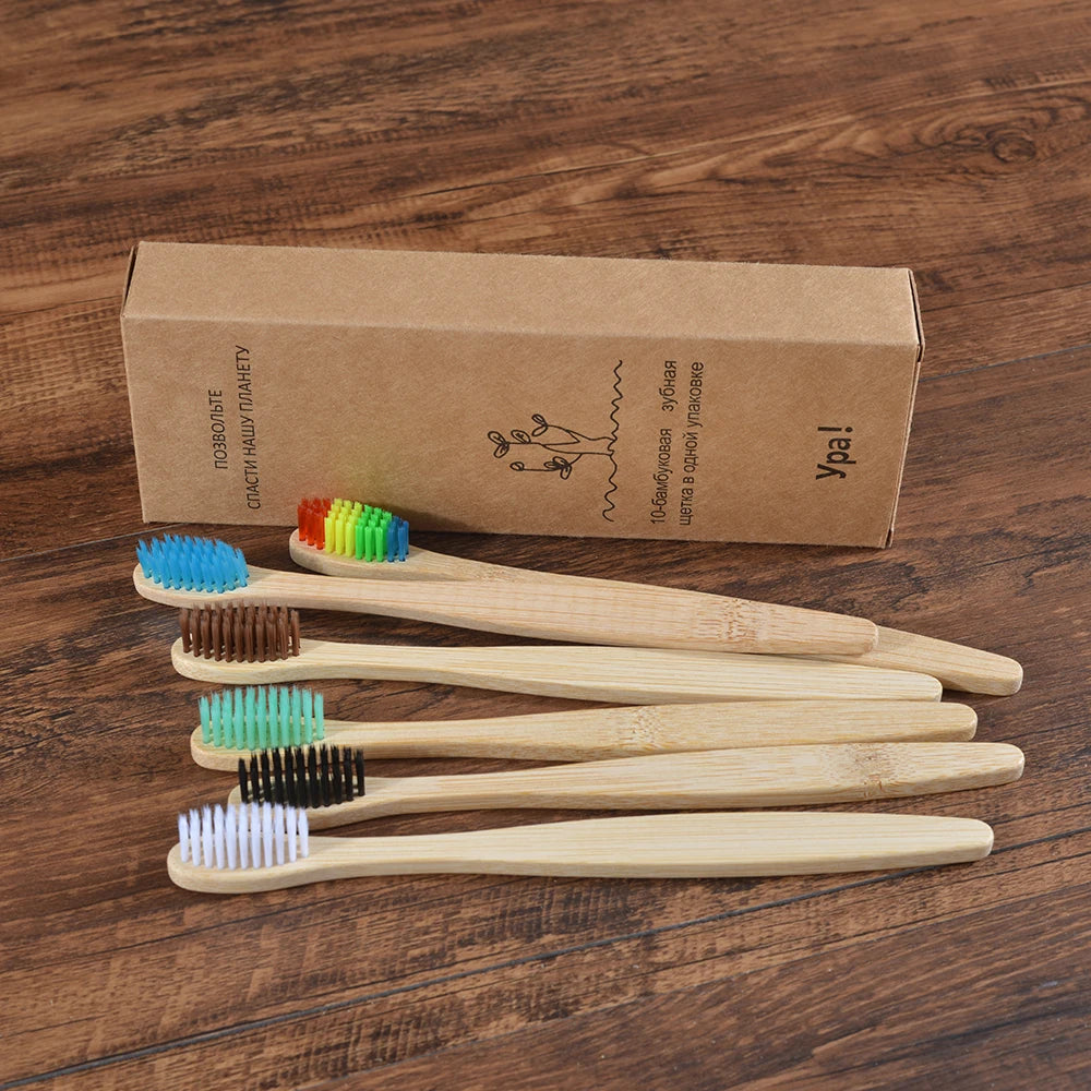Bamboo Toothbrush - 10 Piece