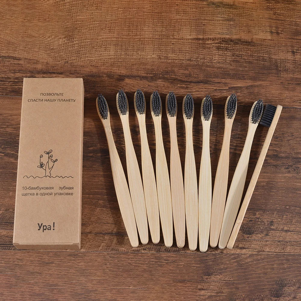 Bamboo Toothbrush - 10 Piece