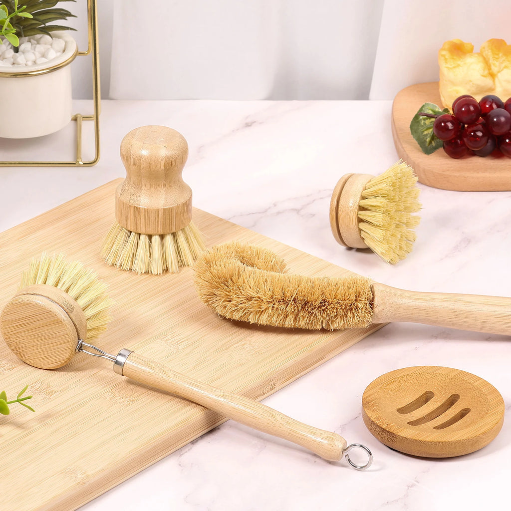 Bamboo Dish Brush Set