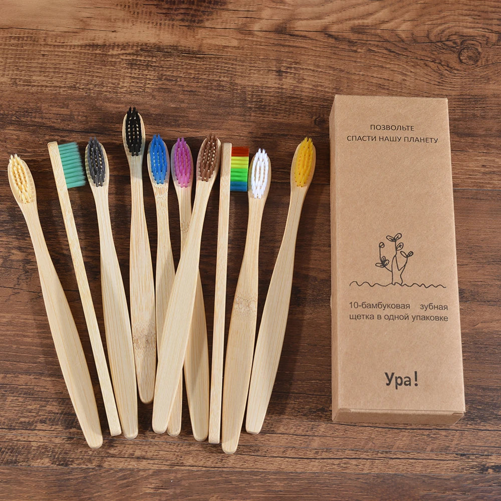 Bamboo Toothbrush - 10 Piece