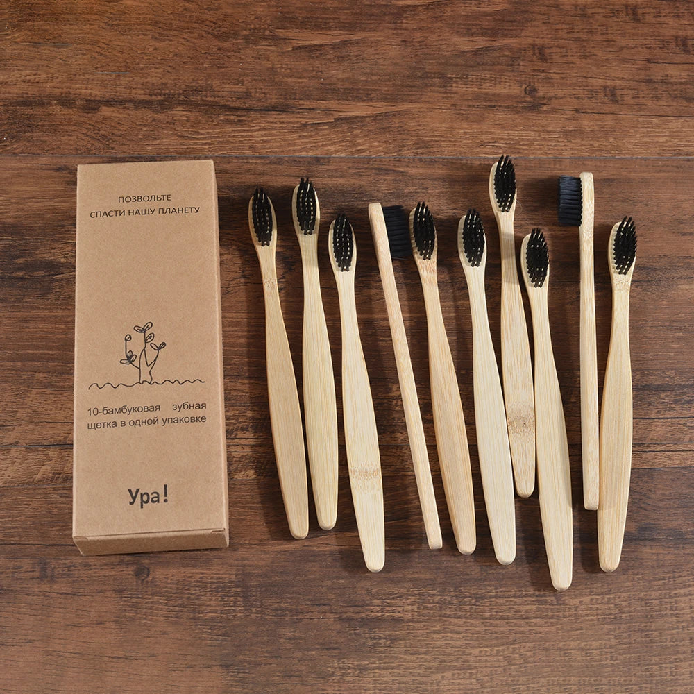 Bamboo Toothbrush - 10 Piece