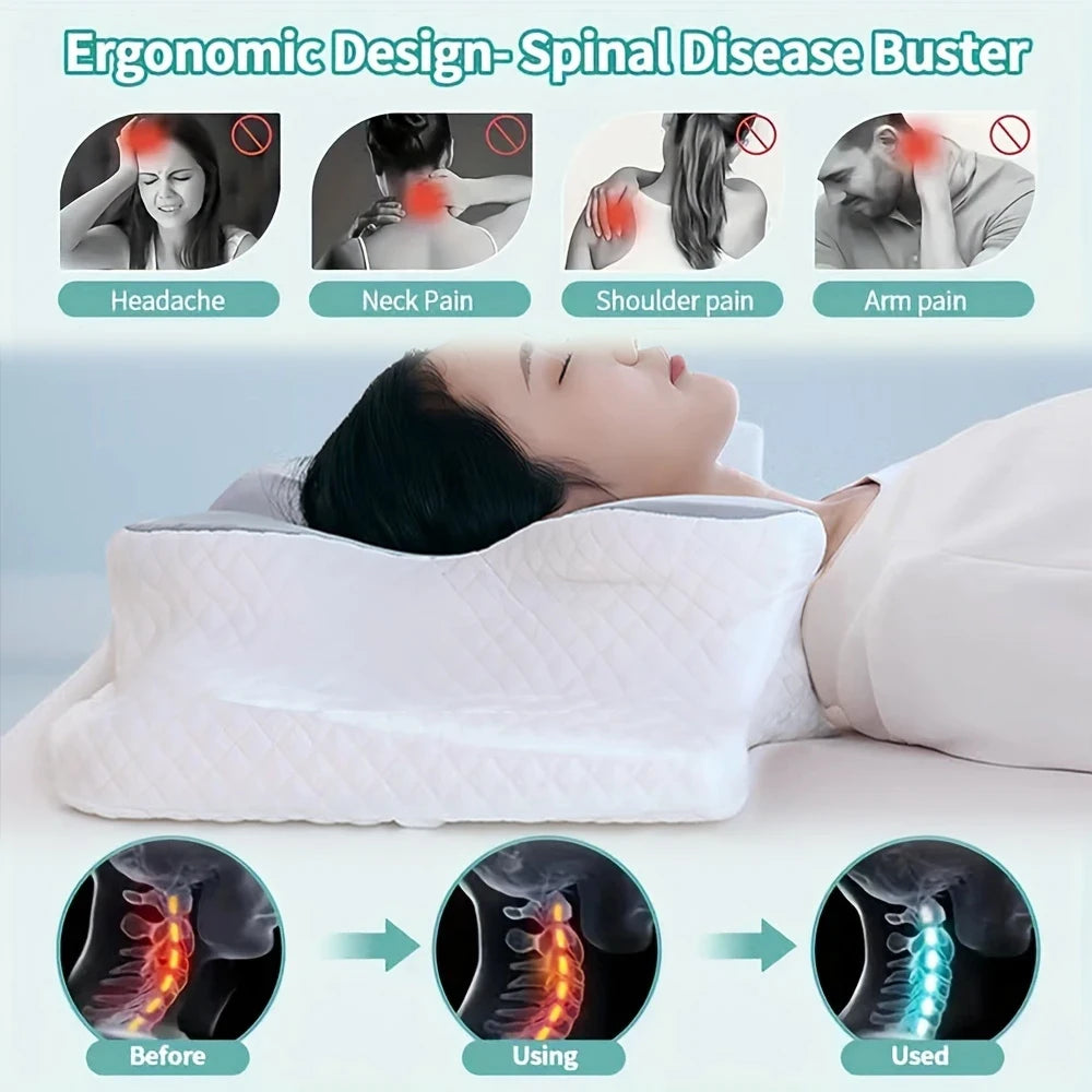 Butterfly Sleep Memory Neck Pillow
