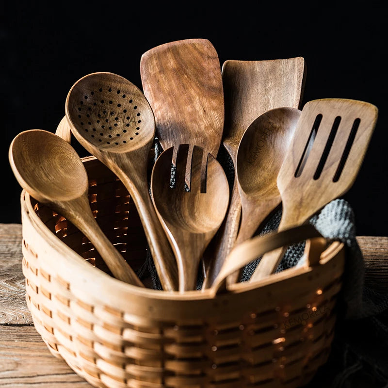 Natural Wooden Spoons set