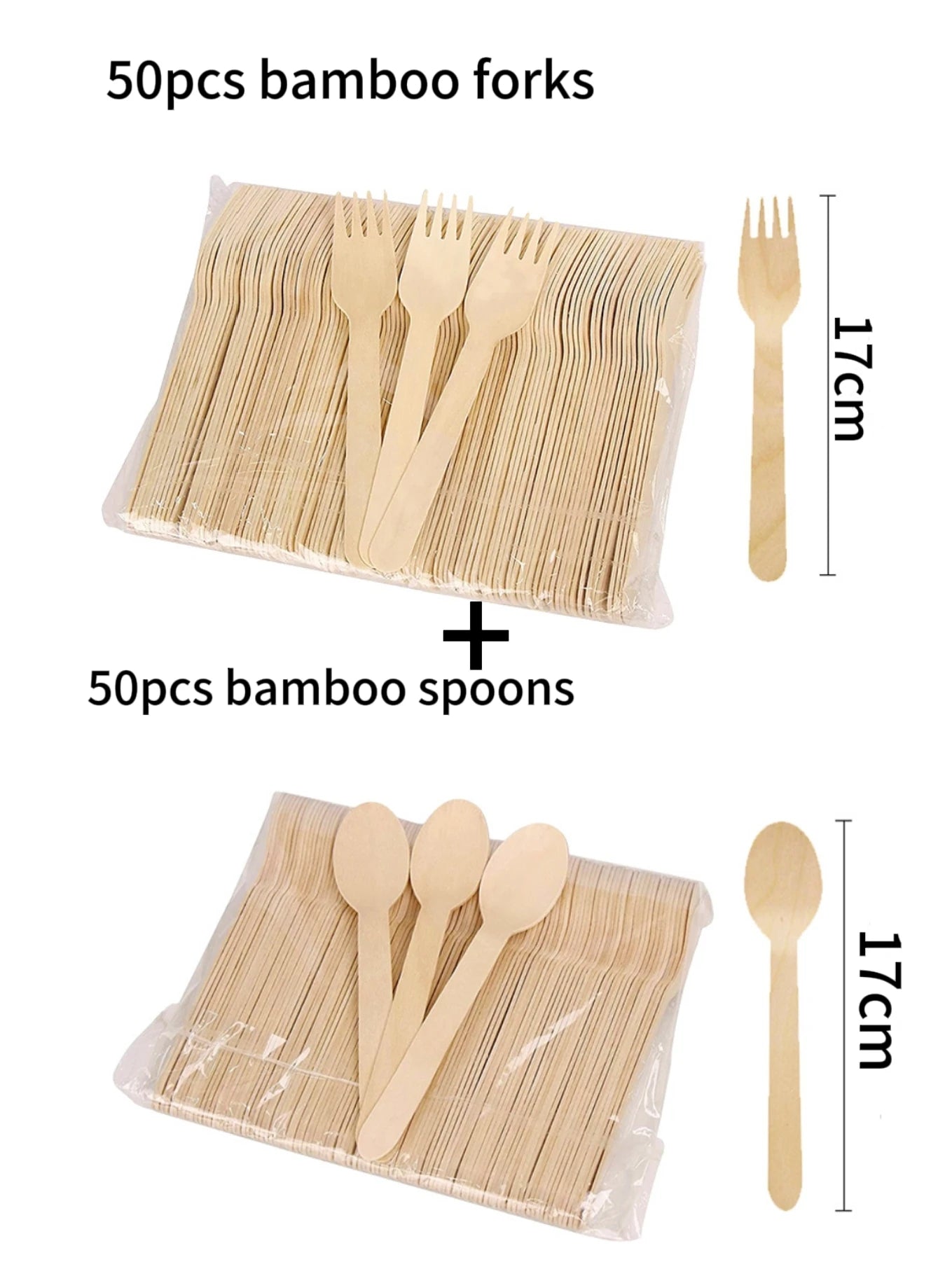 Natural Disposable Bamboo Tableware Set