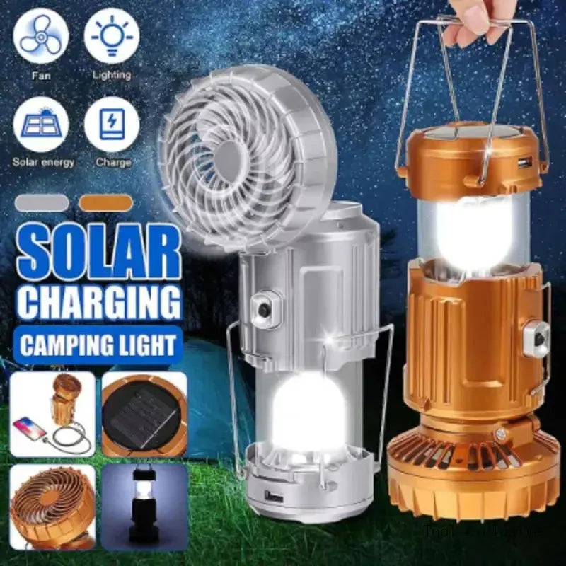 Rechargeable Solar Camping Lanterns & Electric Fan