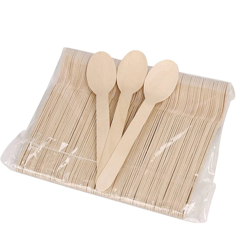 Natural Disposable Bamboo Tableware Set