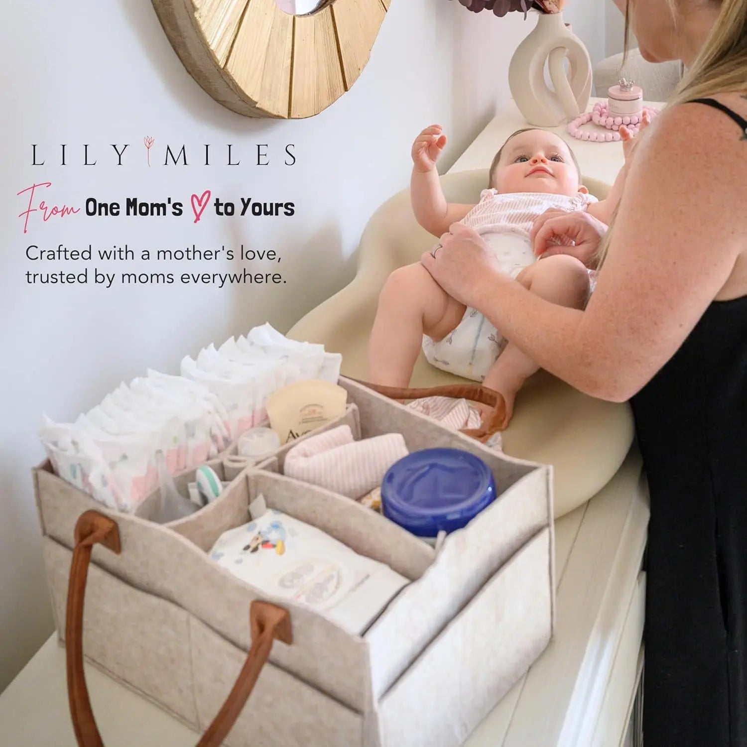 Infant Diaper Basket  with Handle