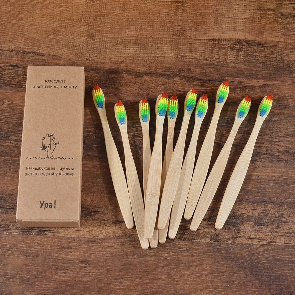 Bamboo Toothbrush - 10 Piece