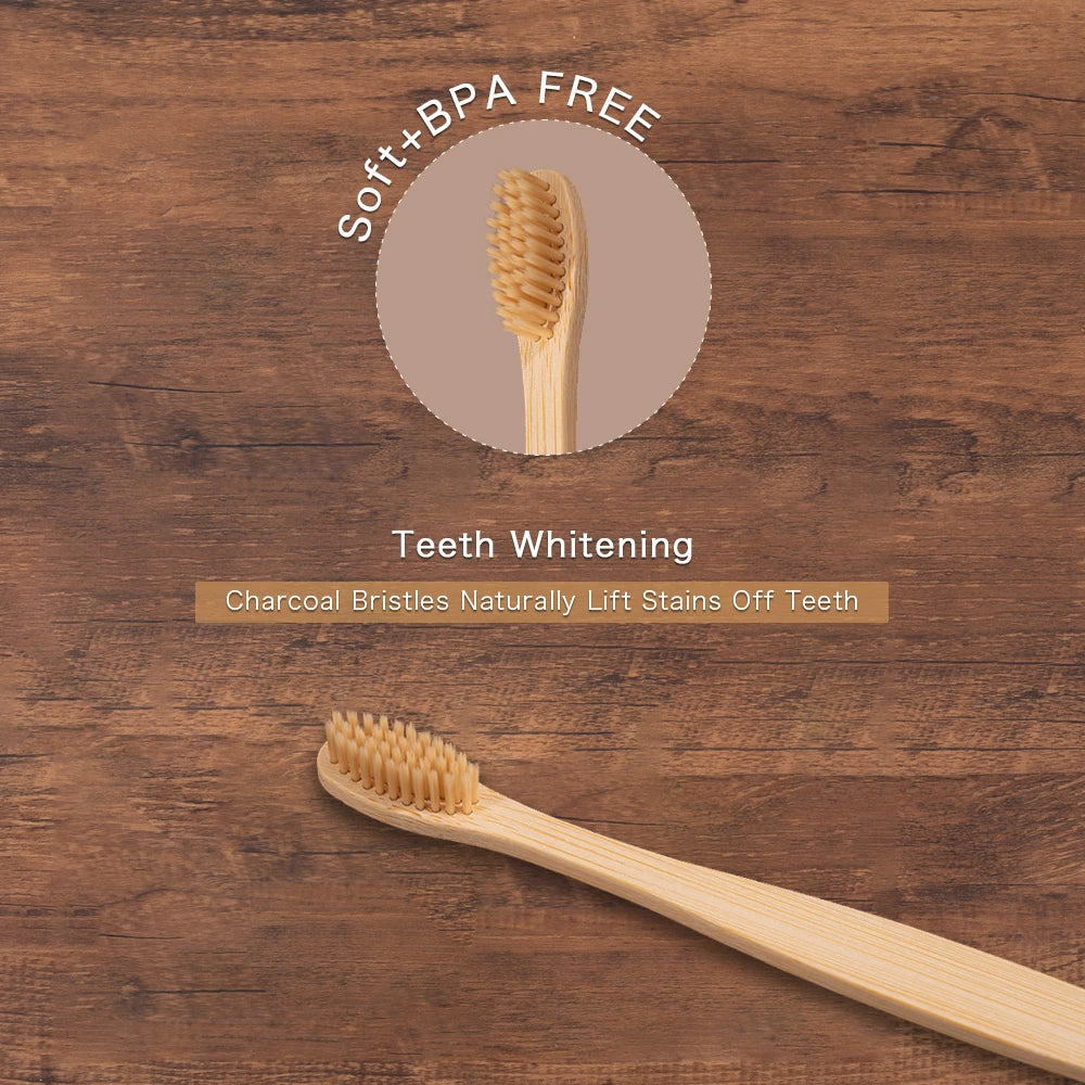 Bamboo Toothbrush - 10 Piece