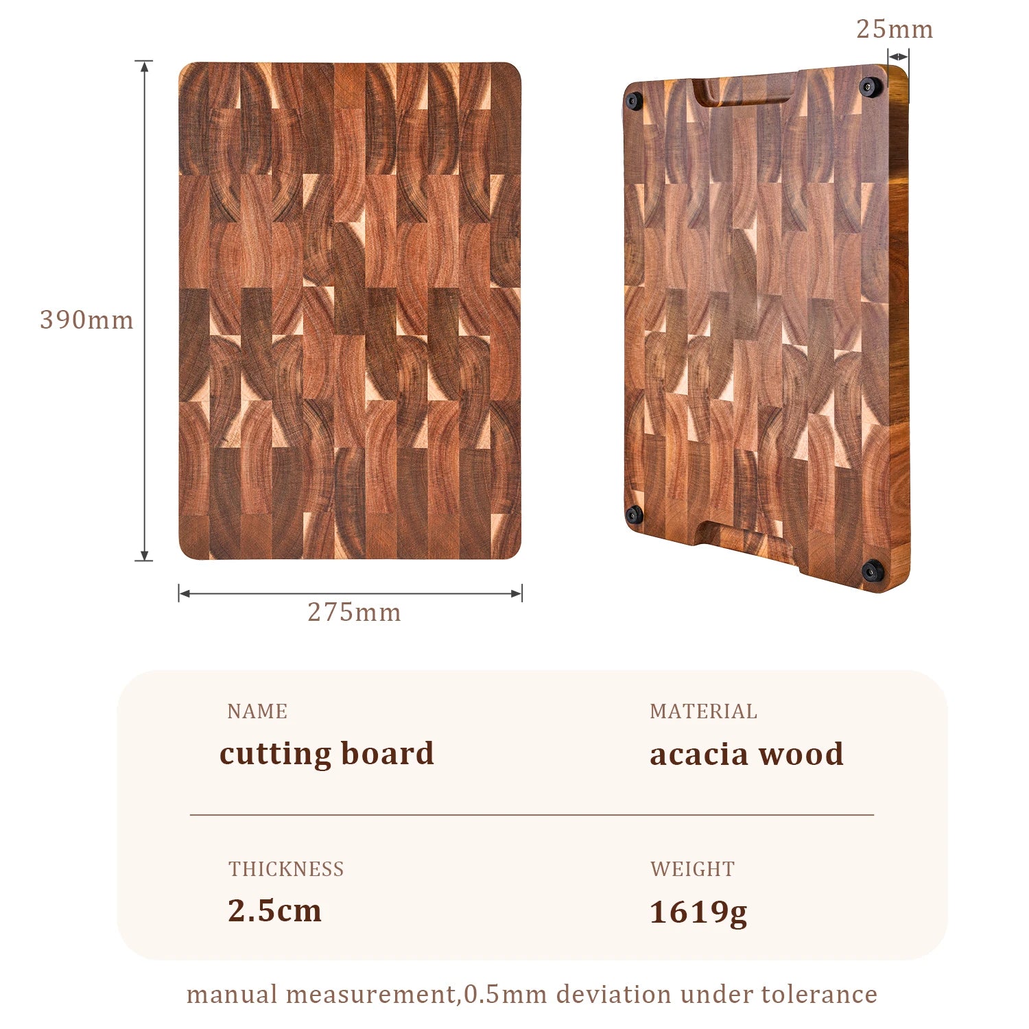Acacia Wood Cutting Board Cut Bread