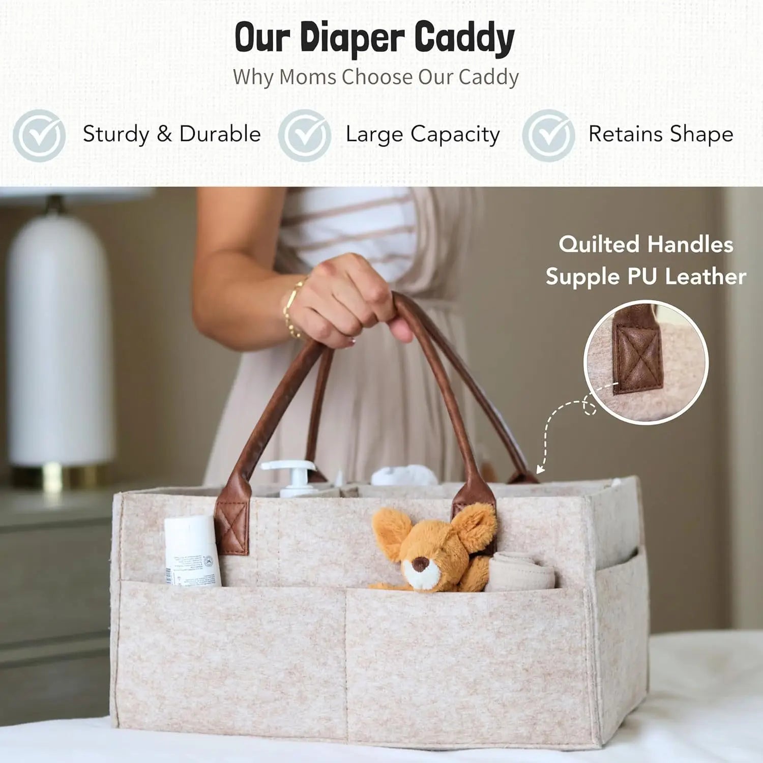 Infant Diaper Basket  with Handle