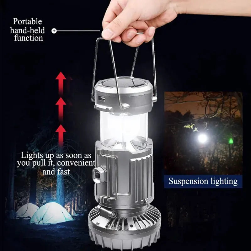 Rechargeable Solar Camping Lanterns & Electric Fan