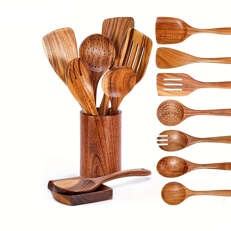 Natural Wooden Spoons set