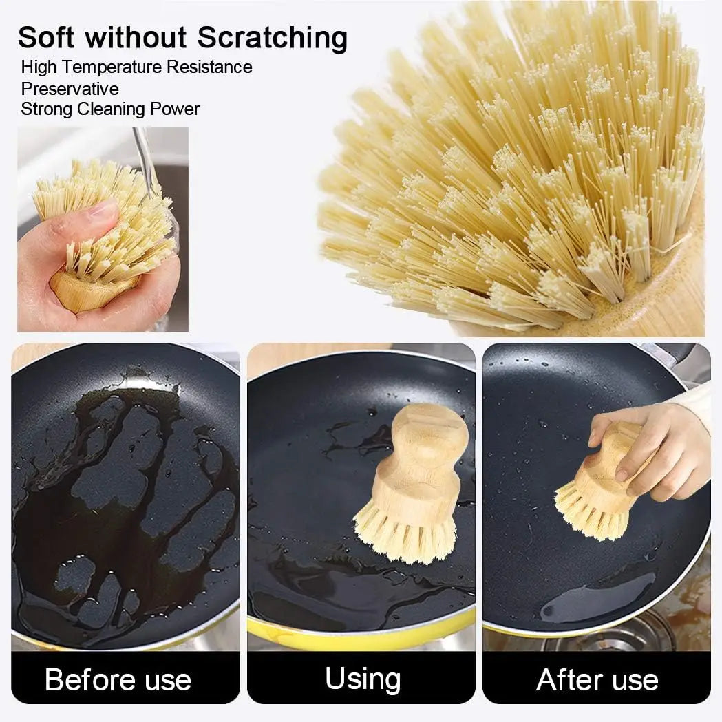 2pcs Bamboo Dish Scrub